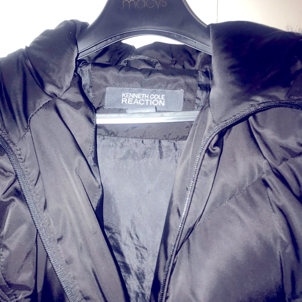 Dark Blue long Kenneth Cole Reaction woman coat fits small to medium